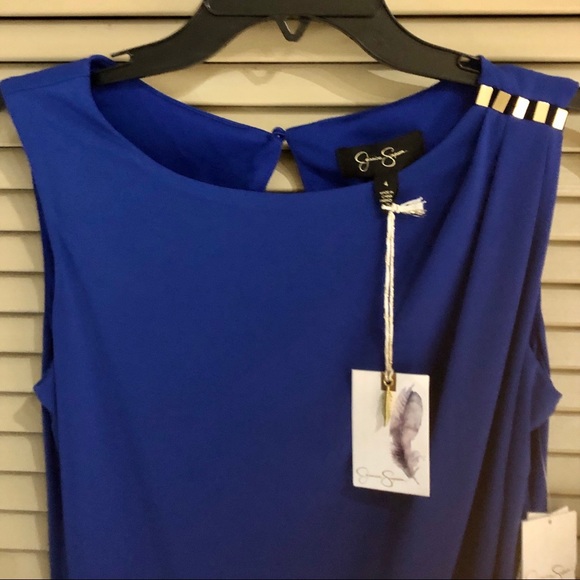 🆕NEW Jessica Simpson Sleeveless Cobalt Blue Dress - Picture 4 of 7